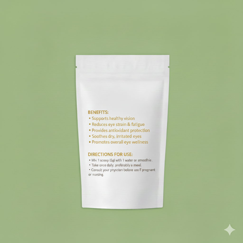 Organic Eye Care Powder – Natural Herbal Supplement for Vision & Eye Strain