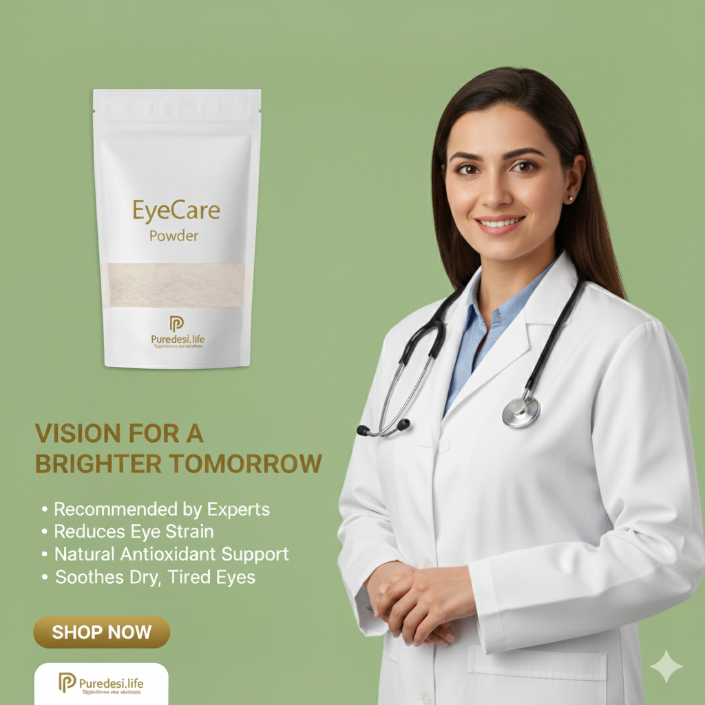 Organic Eye Care Powder – Natural Herbal Supplement for Vision & Eye Strain